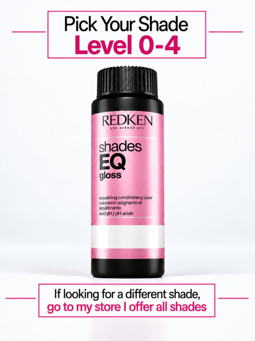 Redken Shades EQ Gloss Pick Your Shade Level 0ā4 Demi-Permanent Hair Color 2 oz